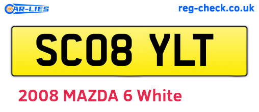 SC08YLT are the vehicle registration plates.
