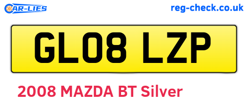 GL08LZP are the vehicle registration plates.