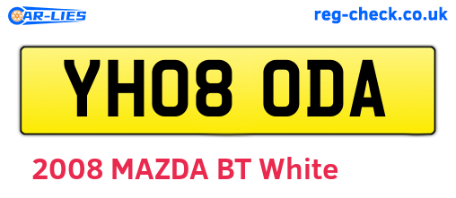 YH08ODA are the vehicle registration plates.