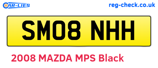 SM08NHH are the vehicle registration plates.