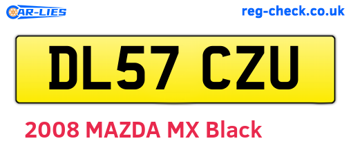 DL57CZU are the vehicle registration plates.