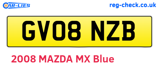 GV08NZB are the vehicle registration plates.