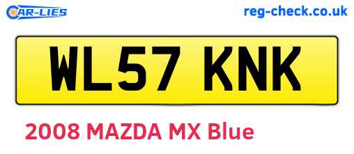 WL57KNK are the vehicle registration plates.