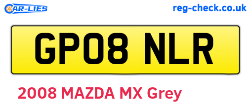 GP08NLR are the vehicle registration plates.