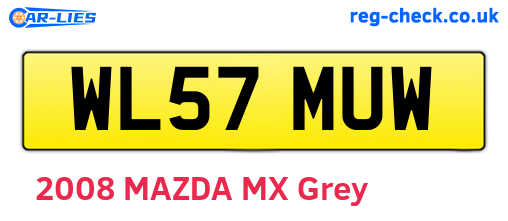 WL57MUW are the vehicle registration plates.