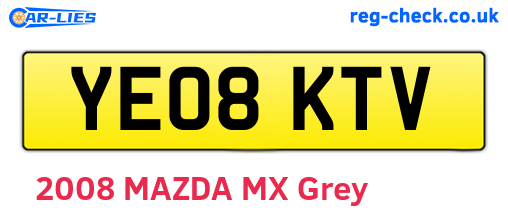 YE08KTV are the vehicle registration plates.