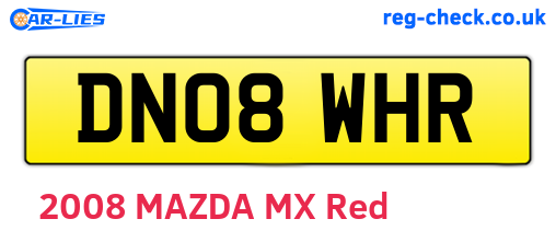 DN08WHR are the vehicle registration plates.