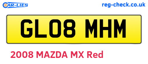 GL08MHM are the vehicle registration plates.