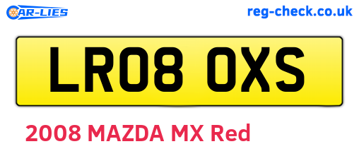 LR08OXS are the vehicle registration plates.
