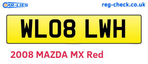 WL08LWH are the vehicle registration plates.