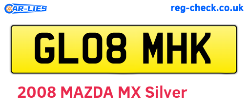 GL08MHK are the vehicle registration plates.