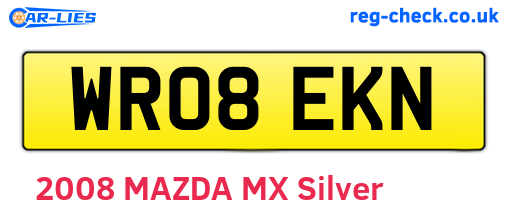 WR08EKN are the vehicle registration plates.