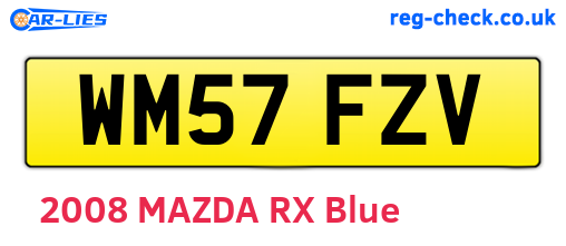 WM57FZV are the vehicle registration plates.