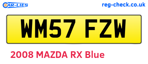 WM57FZW are the vehicle registration plates.