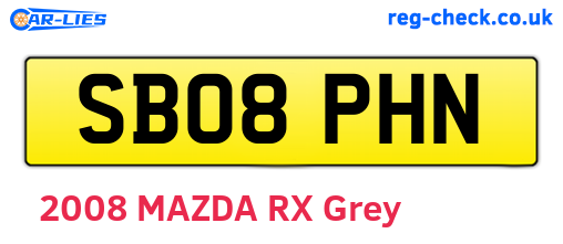 SB08PHN are the vehicle registration plates.