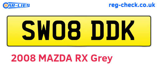 SW08DDK are the vehicle registration plates.