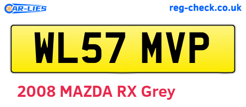 WL57MVP are the vehicle registration plates.