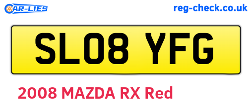 SL08YFG are the vehicle registration plates.