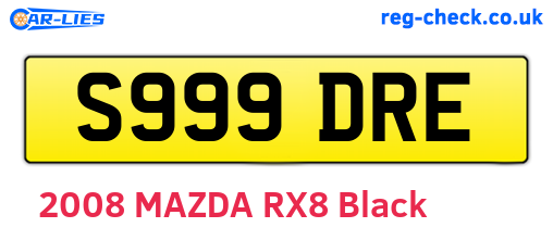 S999DRE are the vehicle registration plates.