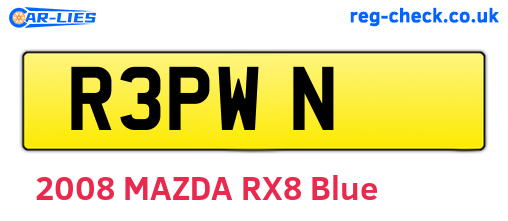 R3PWN are the vehicle registration plates.