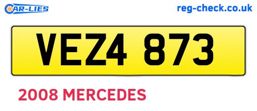 VEZ4873 are the vehicle registration plates.