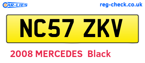 NC57ZKV are the vehicle registration plates.