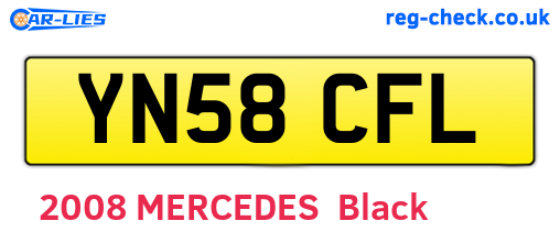 YN58CFL are the vehicle registration plates.