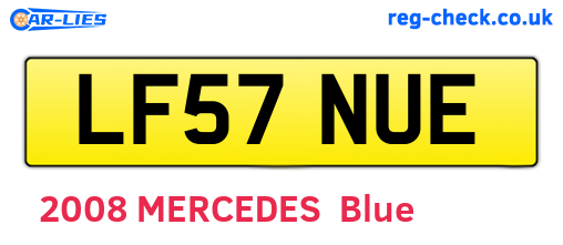 LF57NUE are the vehicle registration plates.