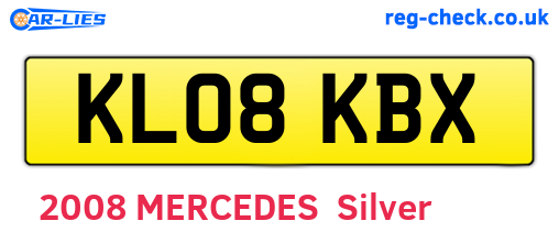 KL08KBX are the vehicle registration plates.