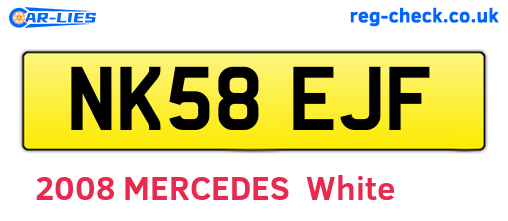 NK58EJF are the vehicle registration plates.
