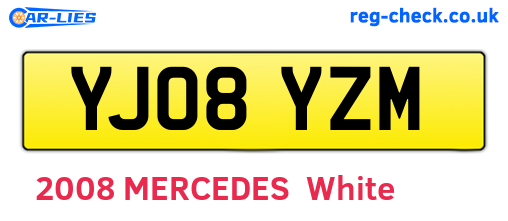 YJ08YZM are the vehicle registration plates.