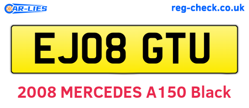 EJ08GTU are the vehicle registration plates.