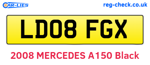 LD08FGX are the vehicle registration plates.