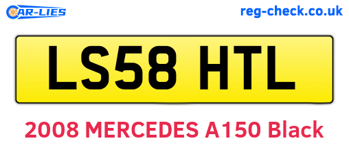 LS58HTL are the vehicle registration plates.