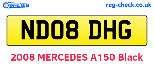 ND08DHG are the vehicle registration plates.