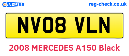 NV08VLN are the vehicle registration plates.