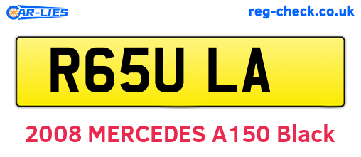 R65ULA are the vehicle registration plates.