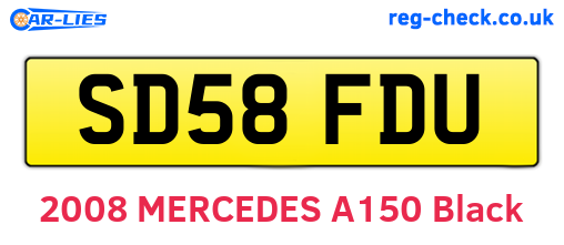 SD58FDU are the vehicle registration plates.