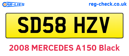 SD58HZV are the vehicle registration plates.