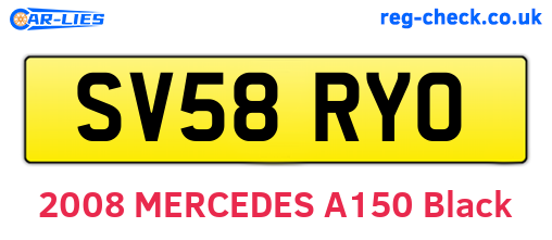 SV58RYO are the vehicle registration plates.