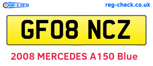 GF08NCZ are the vehicle registration plates.
