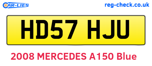 HD57HJU are the vehicle registration plates.