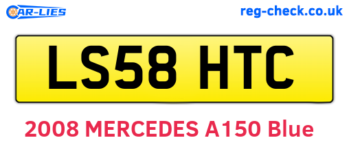 LS58HTC are the vehicle registration plates.