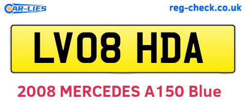 LV08HDA are the vehicle registration plates.
