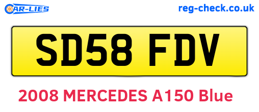 SD58FDV are the vehicle registration plates.