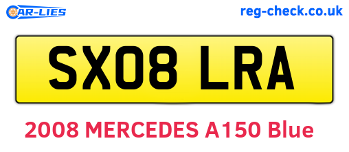 SX08LRA are the vehicle registration plates.