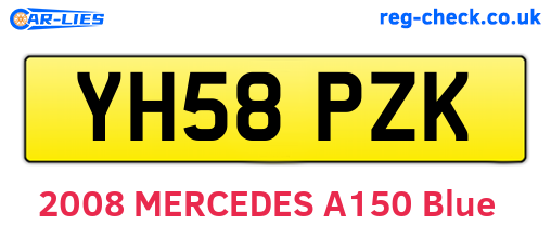 YH58PZK are the vehicle registration plates.