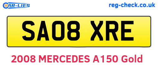 SA08XRE are the vehicle registration plates.