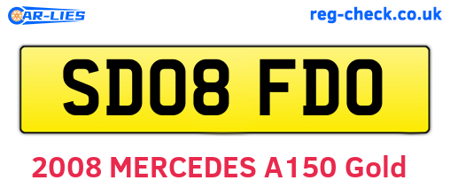 SD08FDO are the vehicle registration plates.