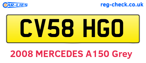 CV58HGO are the vehicle registration plates.